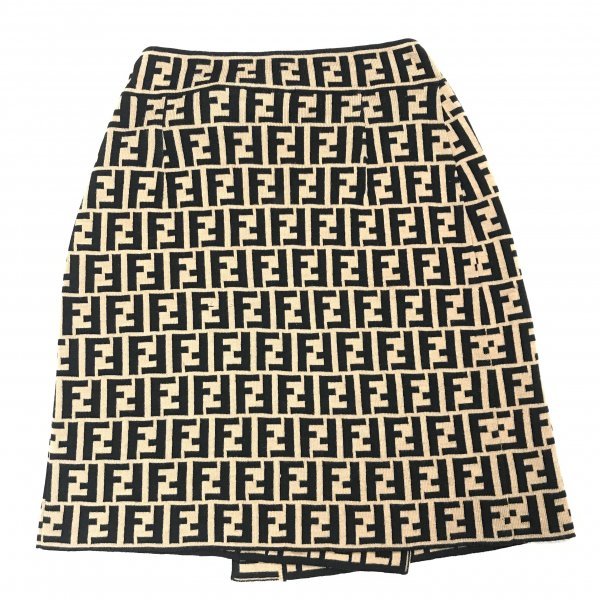 ウエストは】 FENDI - 美品 FENDI ズッカ柄 ニット ラップスカートの オンライン通販 FENDI ★XL ズッカタイトスカート ひざ丈スカート