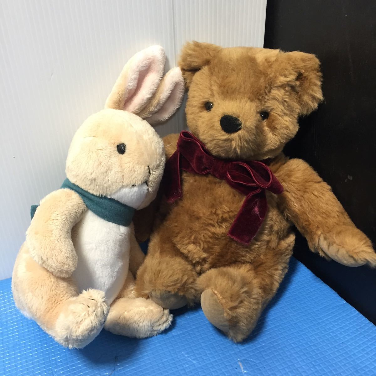 ウサギとクマのぬいぐるみセット Yahoo!オークション - NTT 電報 ぬいぐるみ うさぎ クマセット