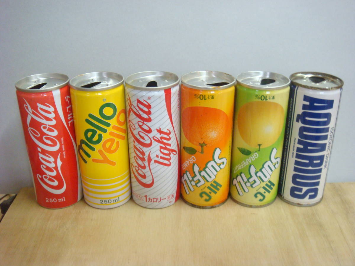 空缶 昭和レトロ 1983～1984年 コカ・コーラ その他 空き缶 250ml 6本_画像1
