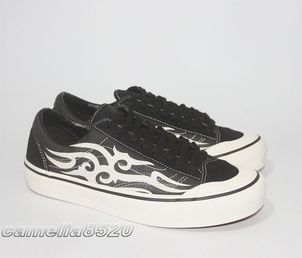 VANS バンズ フレイム Flame Style 36 SF スニーカー UltraCush ブラック / オフホワイト スエード x キャンバス US9 27cm 中古 美品の画像1