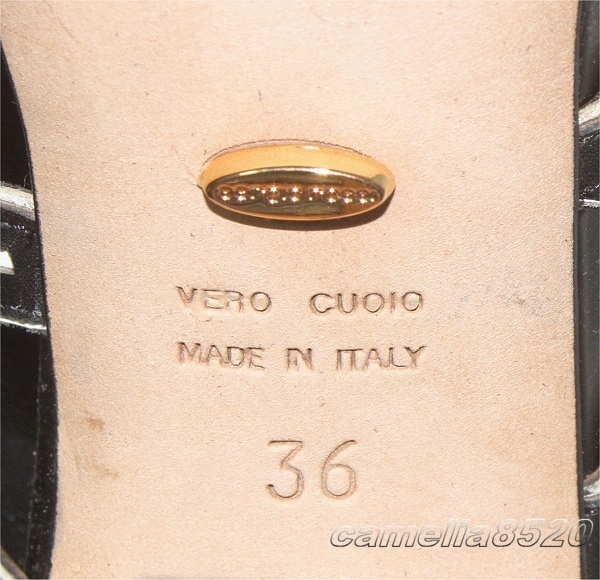 セルジオロッシ Sergio Rossi ヒール サンダル バックジップ ブラック 36 サイズ 約23cm イタリア製 美品 使用僅か_画像6