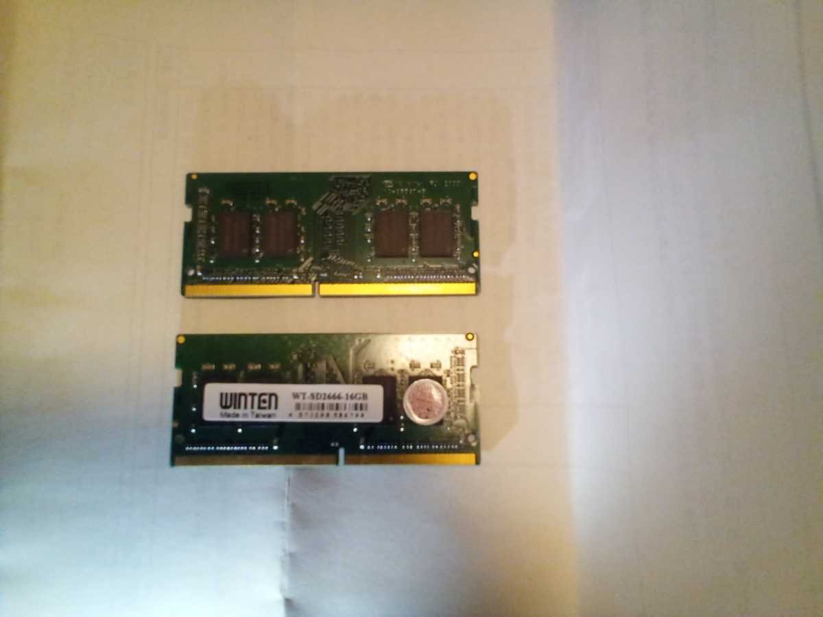 1円~】ノート用メモリ32GB(16GBx2) DDR4 SDRAM 2666MHz/PC4-21300