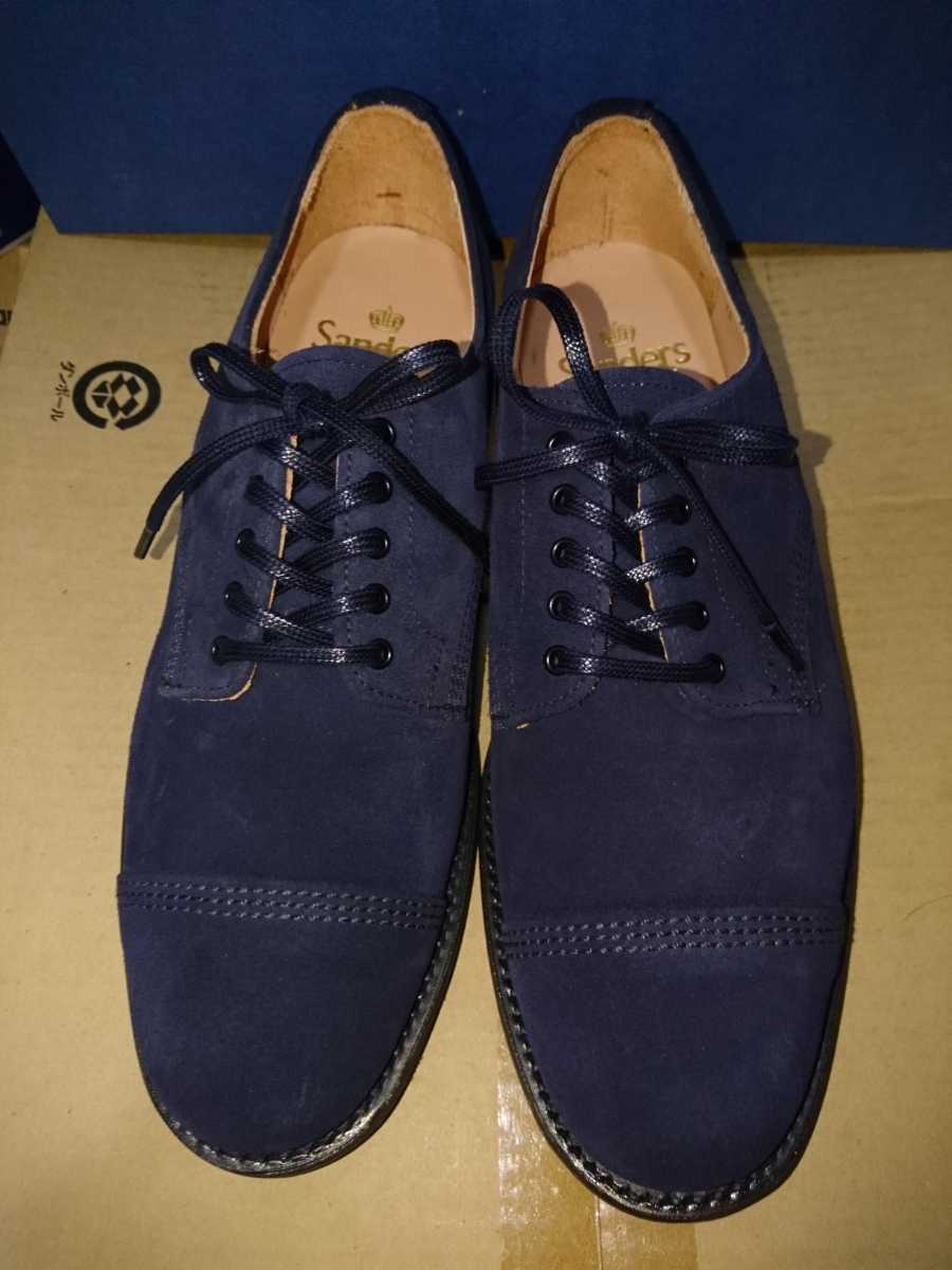  Sanders SANDERS military Dubey shoes navy suede UK6.5 unused 