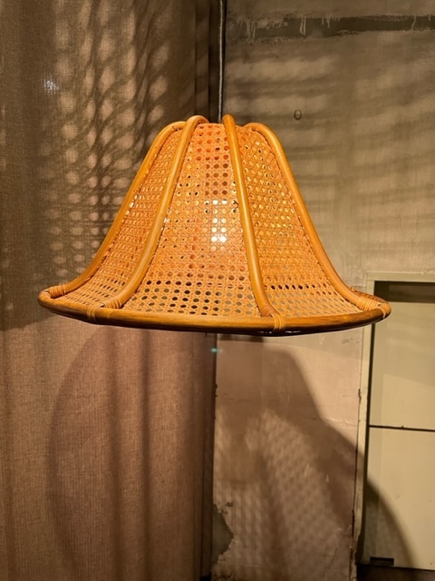 北欧 vintage ビンテージ ラタンペンダントランプ 山田照明 大光