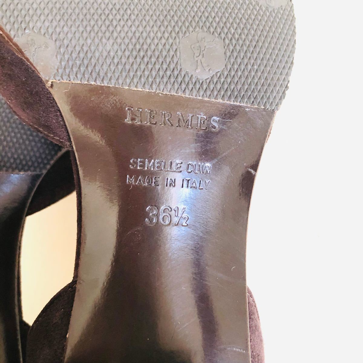 美品 HERMES パンプス ダークブラウン size36 1/2