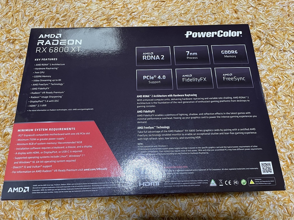 PowerColor AMD Radeon RX6800 XT 16GB　リファレンスモデル　動作確認済み_画像5