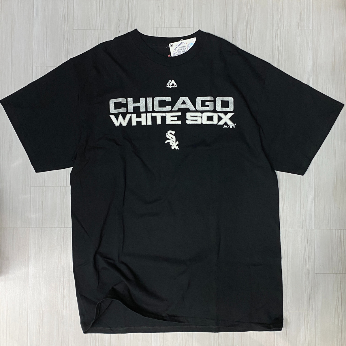 ラスト1 USA正規品 【L】 MAJESTIC USA マジェスティック MLB公式 Whitesox シカゴ ホワイトソックス 半袖 Tシャツ 黒 メジャーリーグ