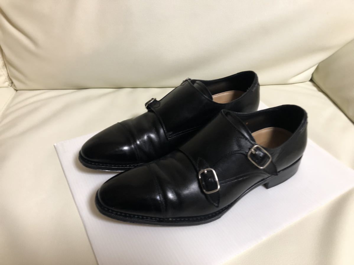 宅配便配送 ユニオンインペリアル 革靴 U1105 ダブルモンク 2022年のクリスマスの特別な衣装 EＥ サイズ6E 黒