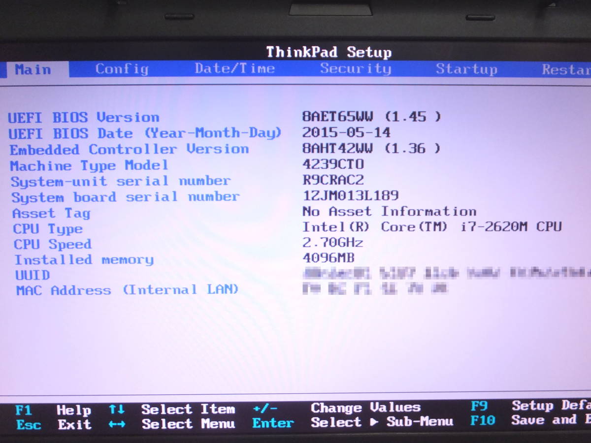 よろづ屋】lenovo ThinkPad T520 Intel Core i7-2620M 2.70GHz レノボ