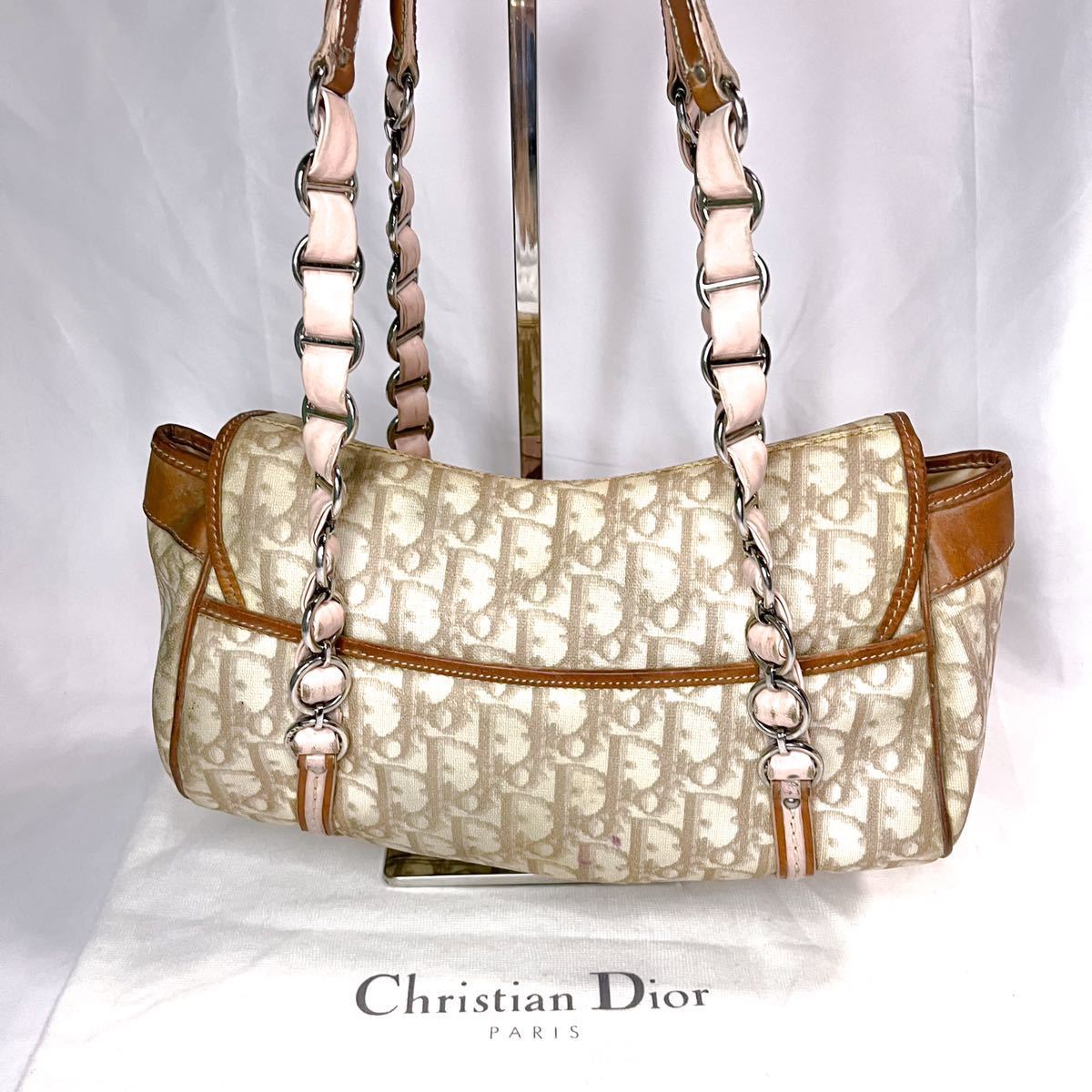 Christian Dior チェーン ハンドバッグ トロッター ロマンチック
