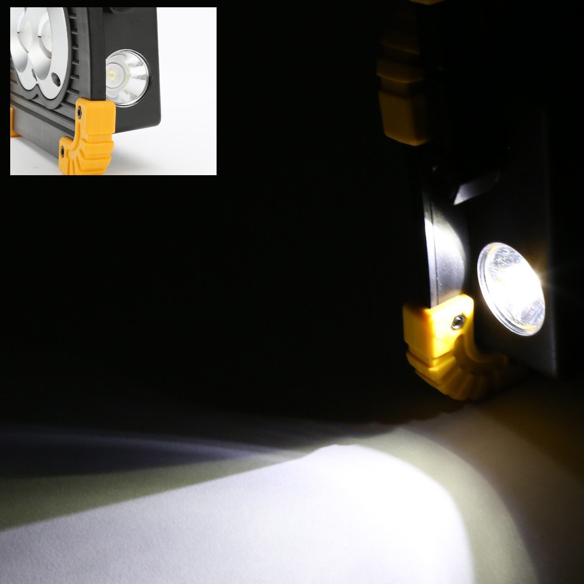 LED ポータブルライト 20W COB 乾電池 18650バッテリー兼用 懐中電灯 ワークライト USB出力 モバイルバッテリー機能付き Y-124_画像7