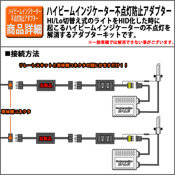 リレーレス用ハイビームインジケーター不点灯防止アダプター I-9_画像2