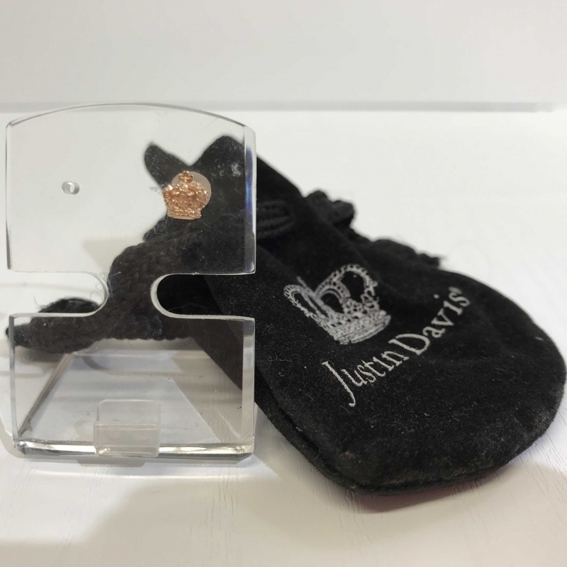 美品 Justin Davis プチ クラウン 王冠 ピアス
