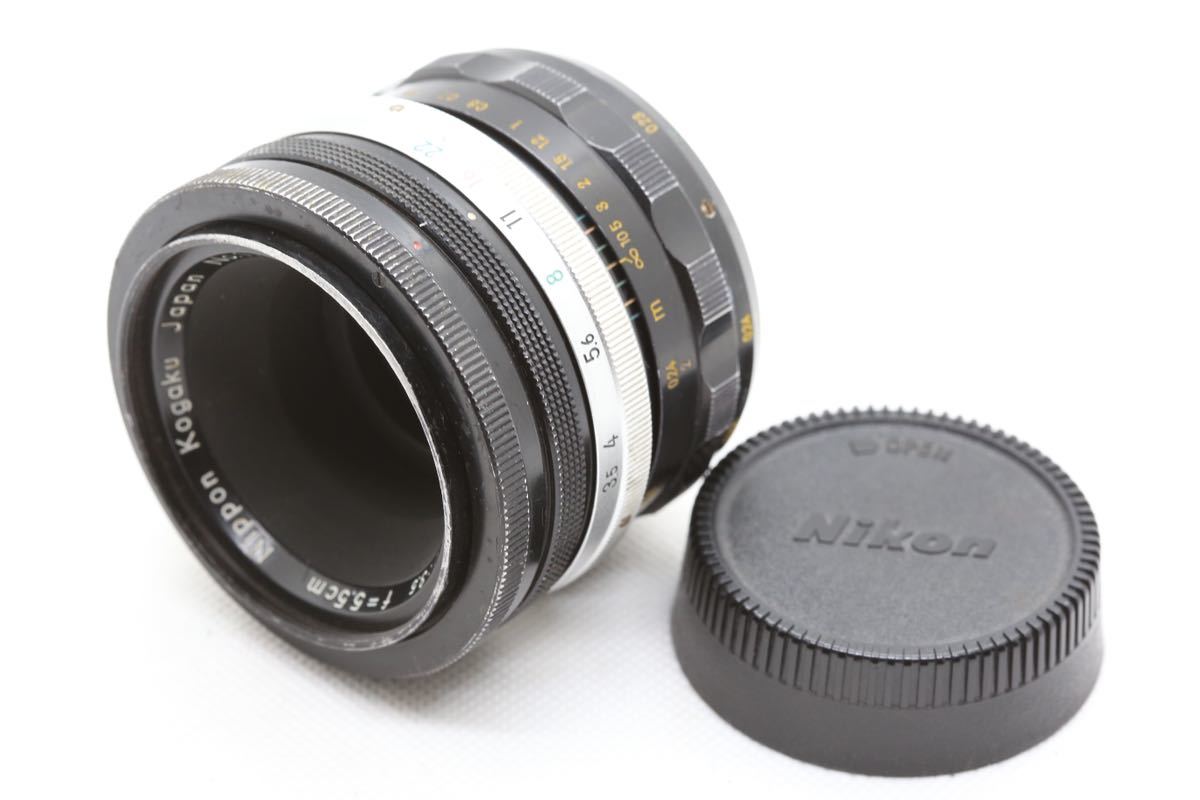 ◆送料無料◆Nikon ニコン Micro NIkkor 5.5cm 55mm F3.5 Nippon Kogaku 単焦点 レンズ_画像1