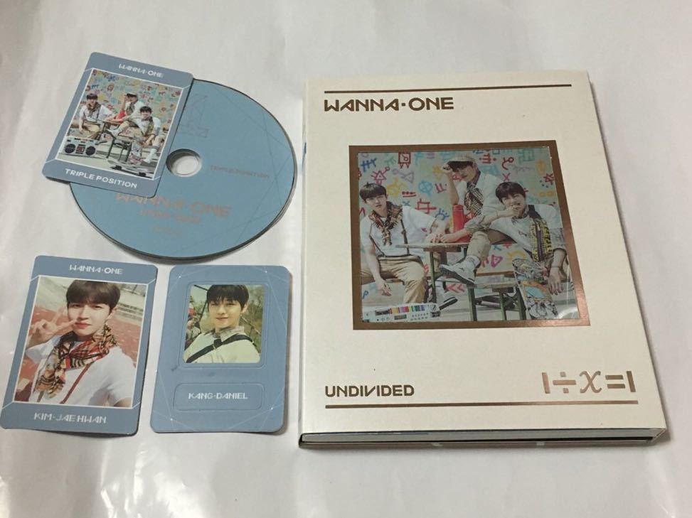 送料込み　WANNA・ONE　CD　トレカ　スペシャルアルバム　☆UNDIVIDED☆　1÷X＝1　5曲　Triple Position ver.　カン・ダニエル　K-POP_画像1