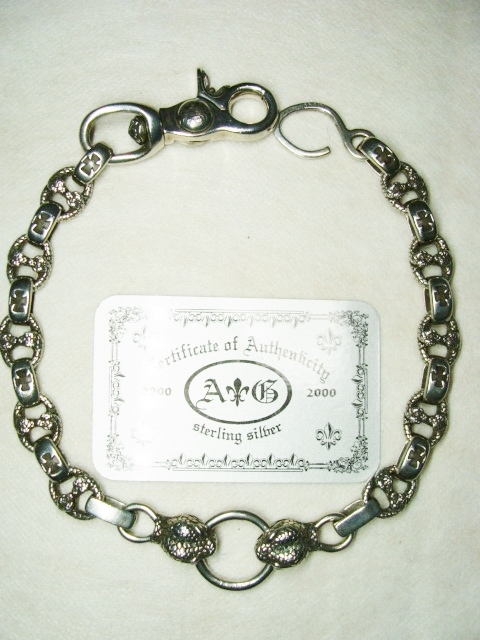 A&Ge- and ji-* double wiper . link 1 clip hook wallet chain silver SV 925