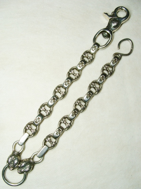 A&Ge- and ji-* double wiper . link 1 clip hook wallet chain silver SV 925