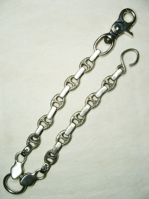 A&Ge- and ji-* double wiper . link 1 clip hook wallet chain silver SV 925