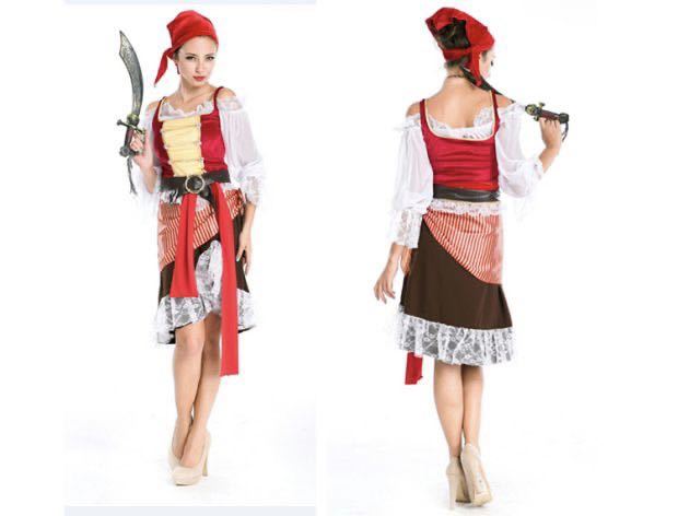 訳あり、ハロウィン衣装　パイレッツワンピース　コスプレ　大人用　海賊　女海賊　G015
