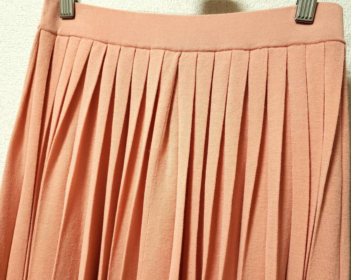  новый товар обычная цена 4.3 десять тысяч DEMYLEE вязаный юбка в складку коралл розовый temi Lee maxi 