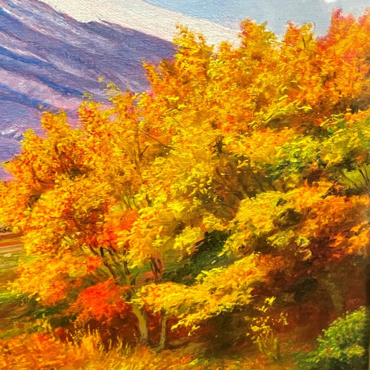 葛西俊逸作【岩手山秋麗】油彩 油絵 風景画 絵画 美術 額装 葛西俊逸作【岩手山秋麗】油彩 油絵 風景画 絵画 美術 額装