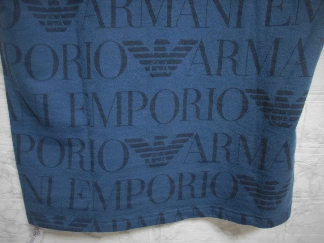 ☆EMPORIO ARMANI エンポリオアルマーニ 総柄 ロゴ プリント Tシャツ/半袖/メンズ/Ｓ