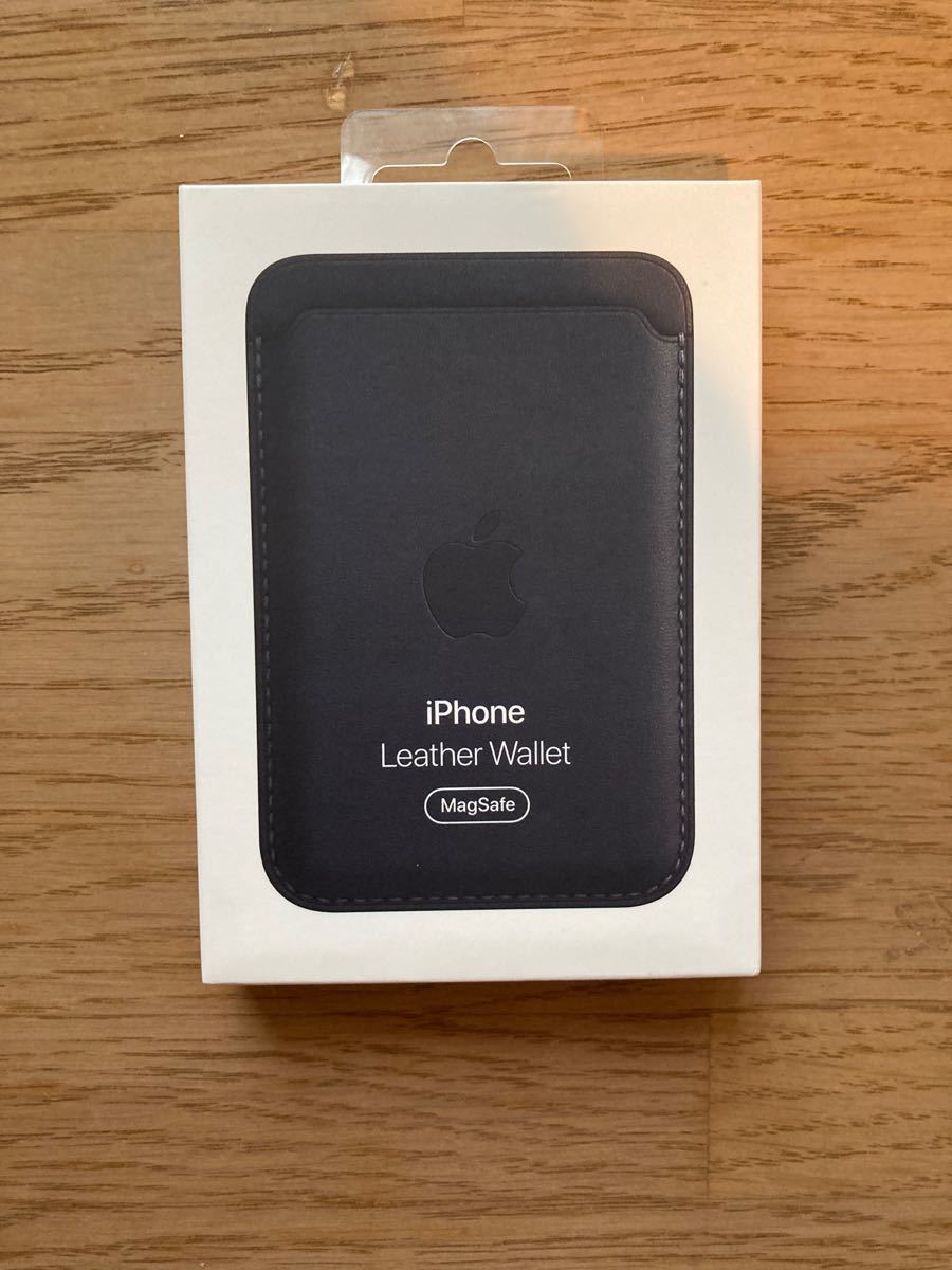 往復送料無料 magsafe対応 iPhone レザーウォレット ミッドナイト 純正