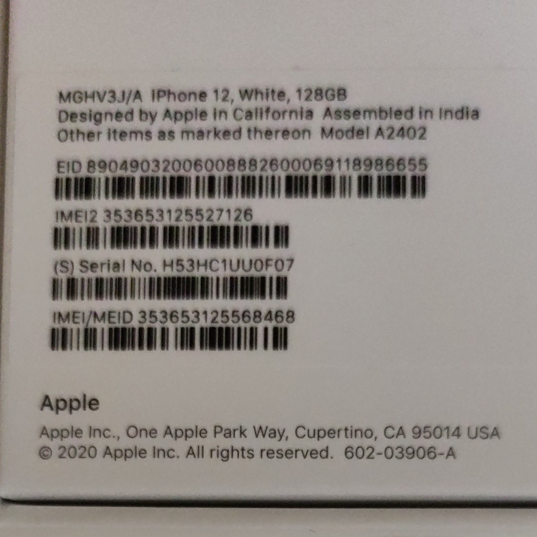 iPhone12 128GB ホワイト