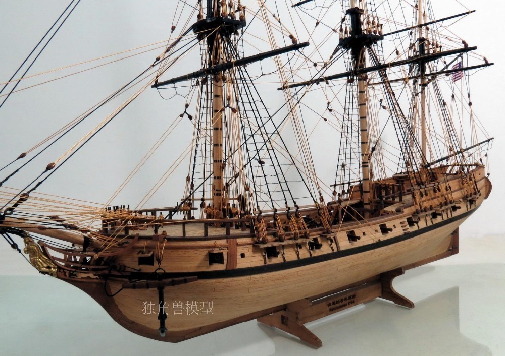 【送料無料/税込】 米国 ガラガラヘビ 1782 1/50スケール 船 帆船 ボート ヨット 木製 模型 モデルキット プラモデル キット 組み立て式_画像4