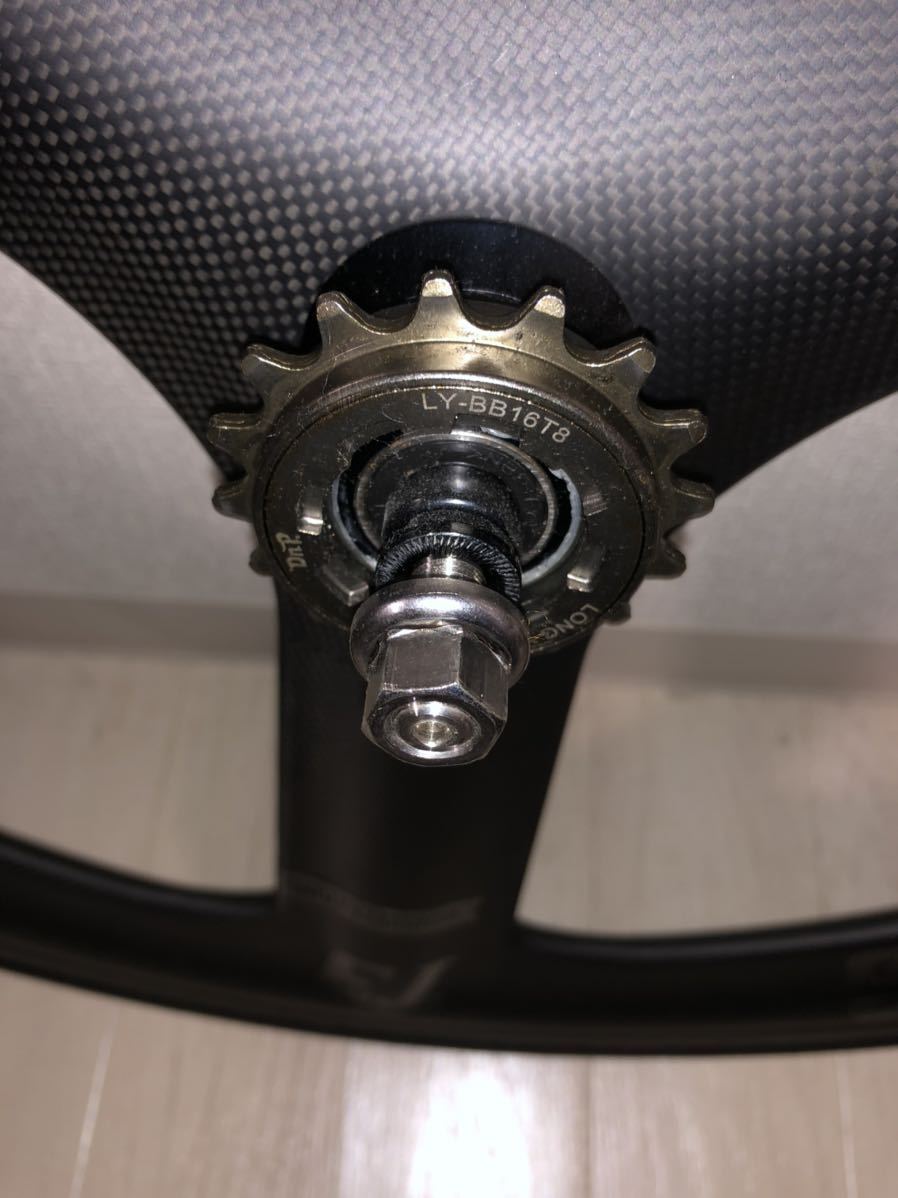 brotures リアT3カーボン バトンホイール コグ+タイヤ付きleaderbikes