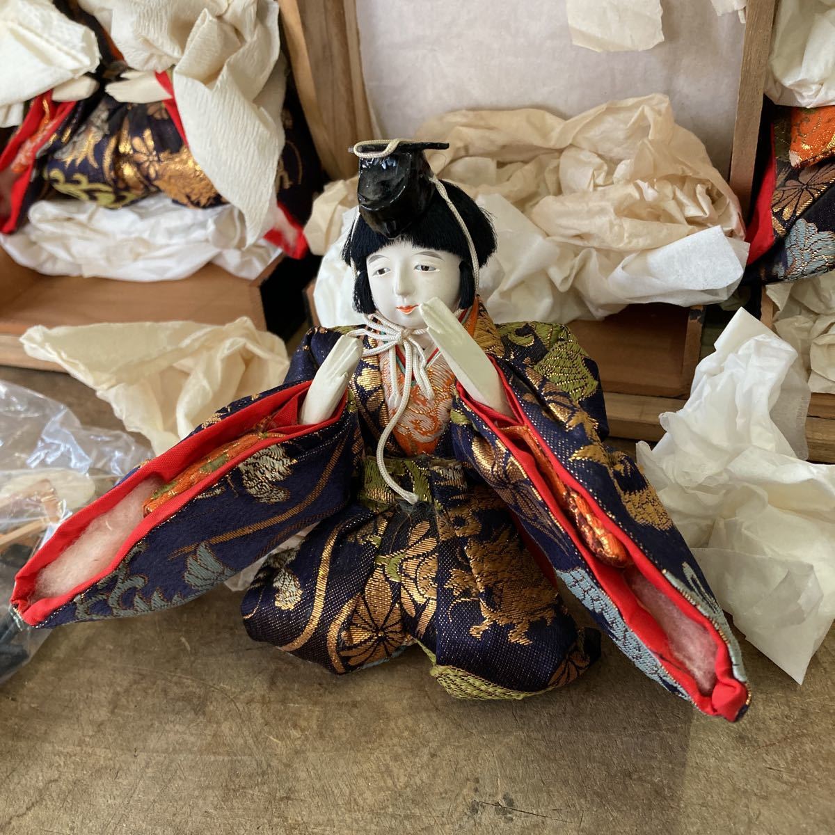 古い 手作り 木製 五人囃子 ひな人形 雛人形 日本人形 人形 アンティーク ビンテージ