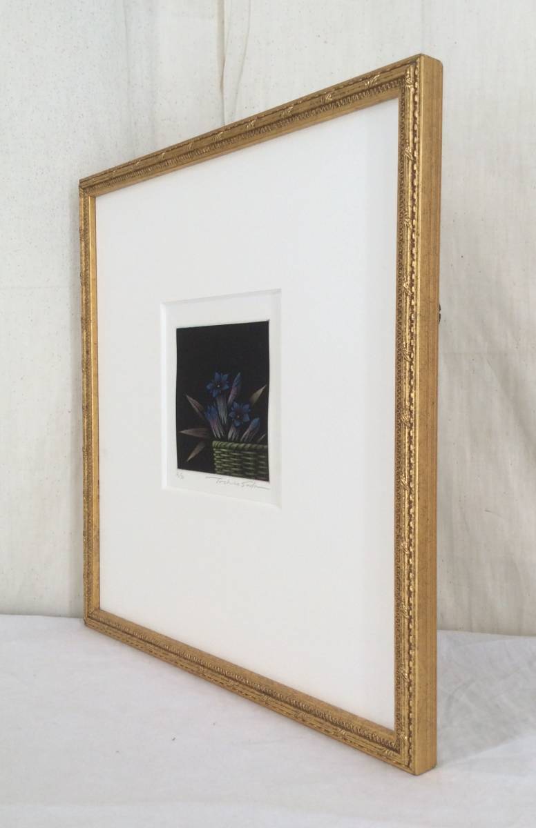 [ genuine work ]{ mezzo chin to}. rice field . Hara Lynn dou pencil autograph frame ] copperplate engraving Japan woodcut association Nagoya 