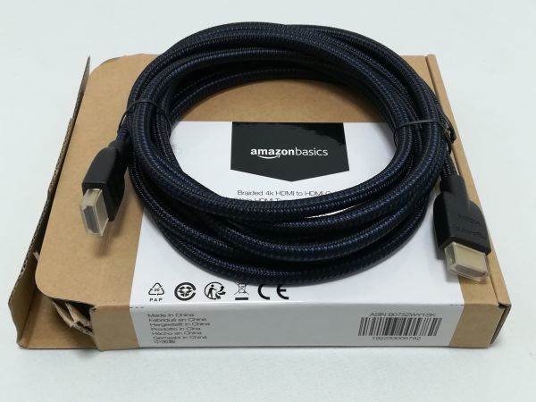 開封未使用品★Amazonベーシック ハイスピード HDMIケーブル(高耐久編組ナイロン) - 3.0m HDMI2.0規格_画像1