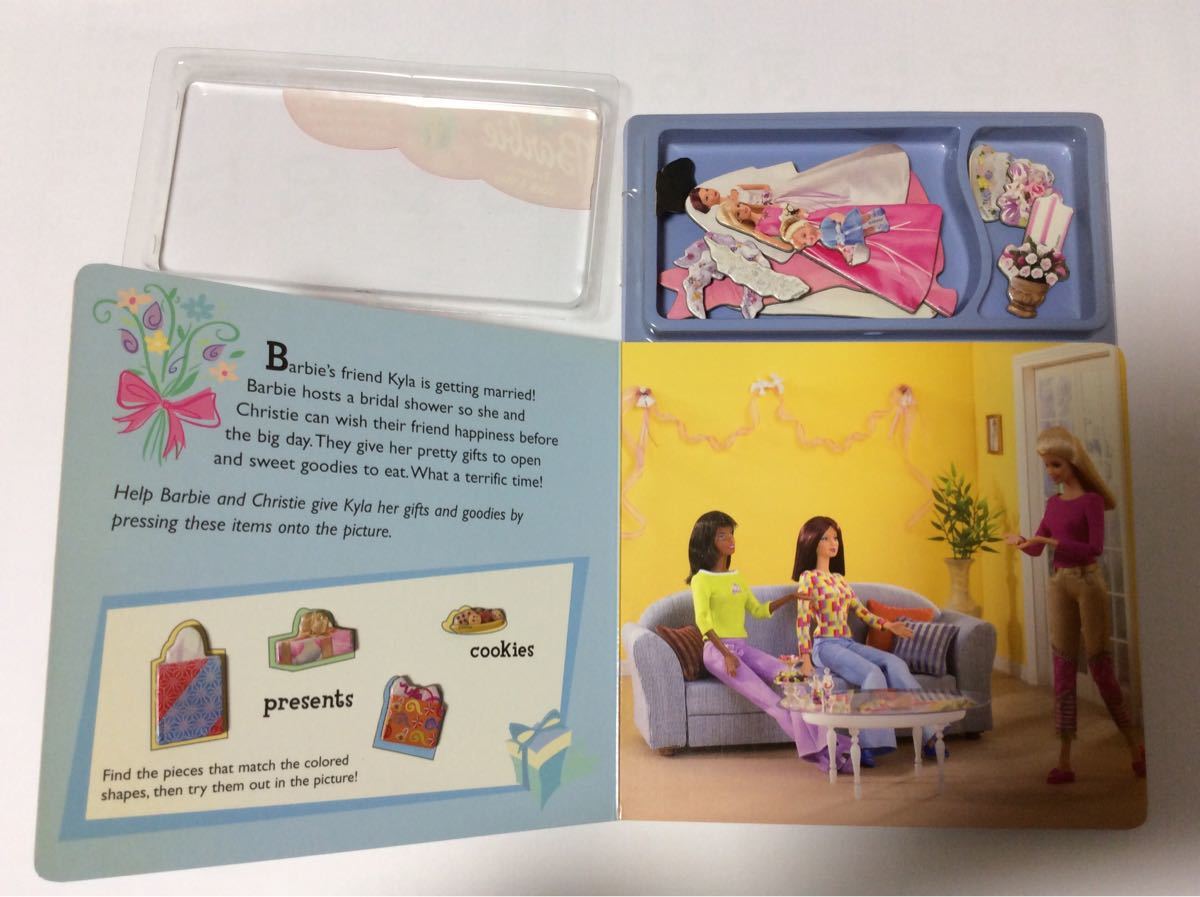 【 Barbie 】Press-on stick and stay book  タイトル It's a Wedding！