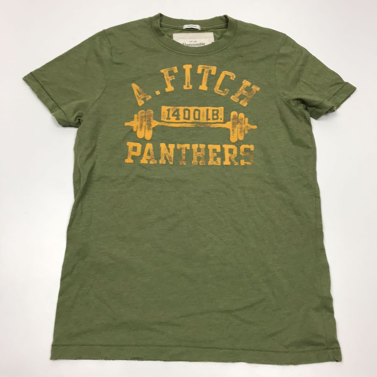 半袖Tシャツ AbercrombieFitch 【正規品質保証】 アバクロ SALE 72%OFF 緑 グリーン メンズMサイズ