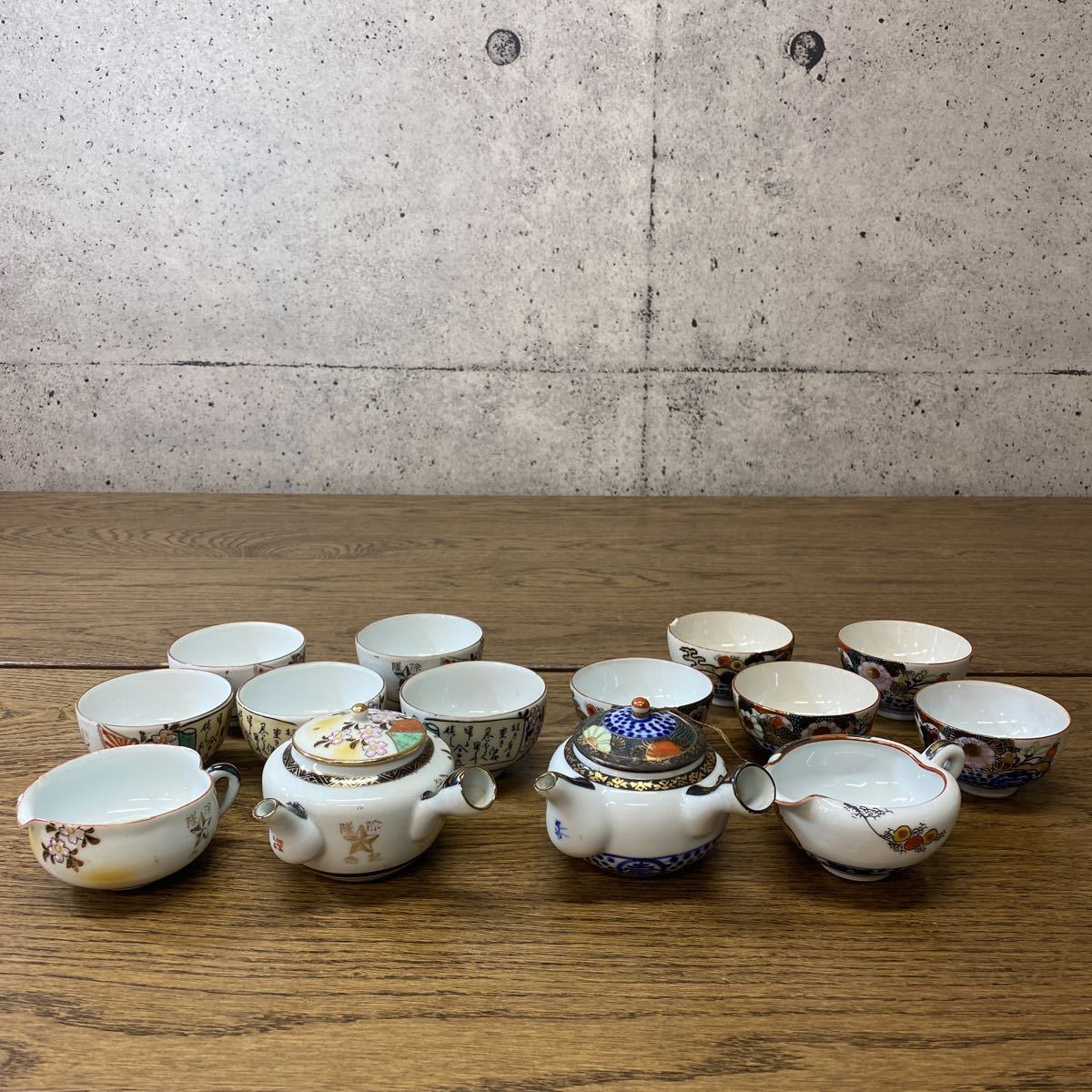 九谷焼 急須 李朝 古玩 色絵 中国美術 魚文様 アンティーク九谷焼 1客