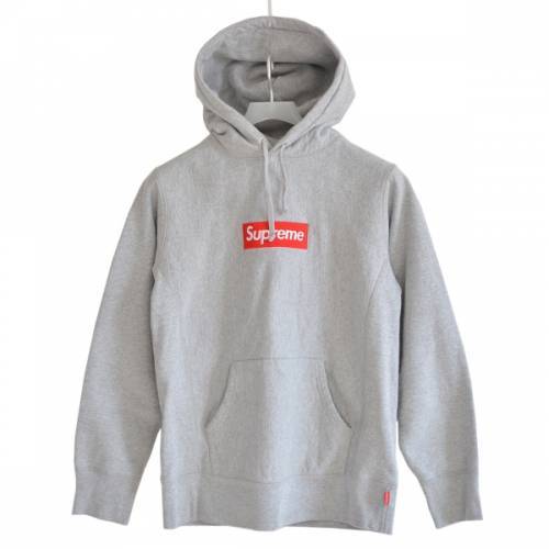 国内正規 16AW SUPREME シュプリーム Box Logo Hooded Sweatshirt パーカー グレー S R2A-260261_画像1