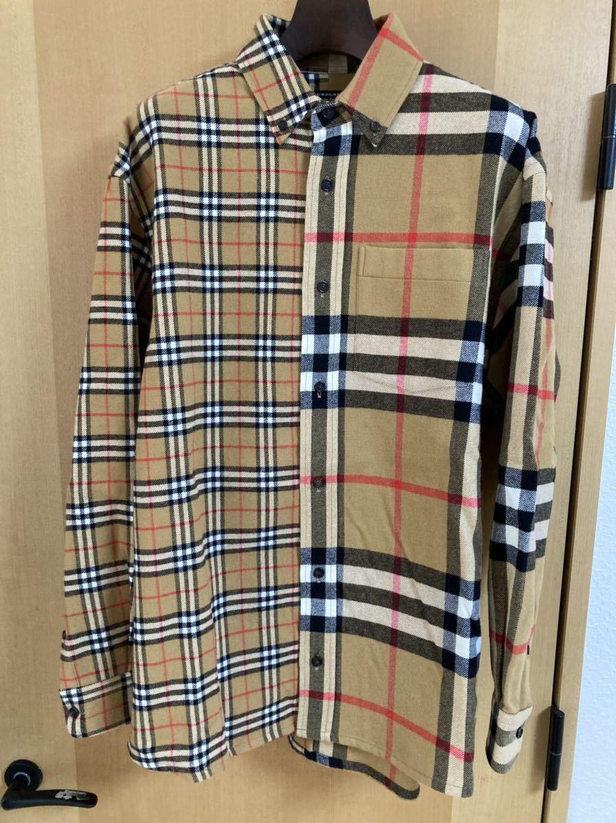 【値下げ交渉は質問で】BURBERRY×Gosha Rubchinskiy バーバリー ゴーシャラブチンスキー ゴーシャ ネルシャツ ベージュ 新品未使用