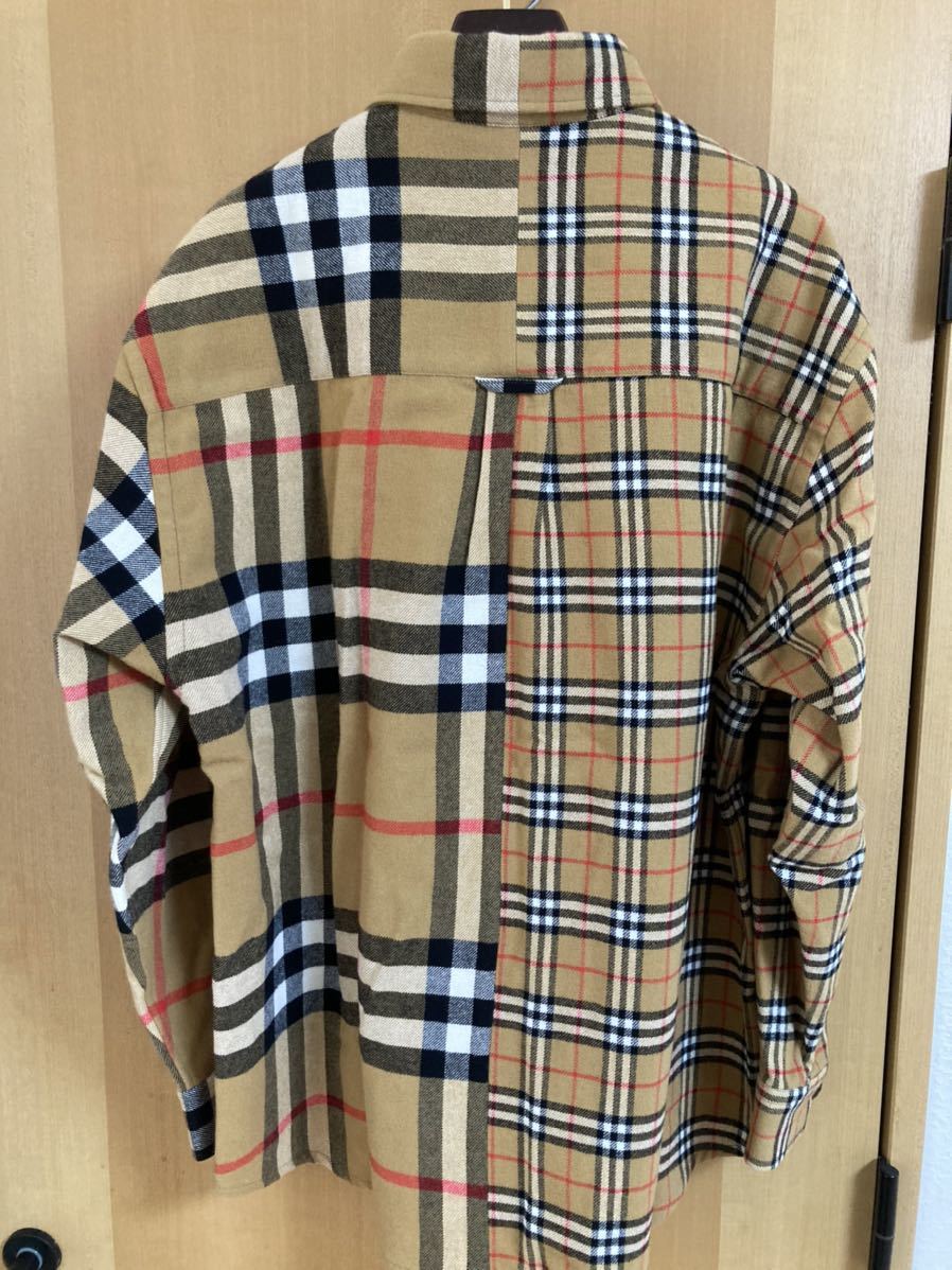 [ переговоры о снижении цены. вопрос .]BURBERRY×Gosha Rubchinskiy Burberry go- автомобиль Rav подбородок лыжи go- Chanel рубашка бежевый новый товар не использовался 