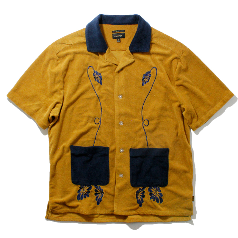 新品 BRIXTON ブリクストン ビーチシャツ パイルシャル 半袖 オープン