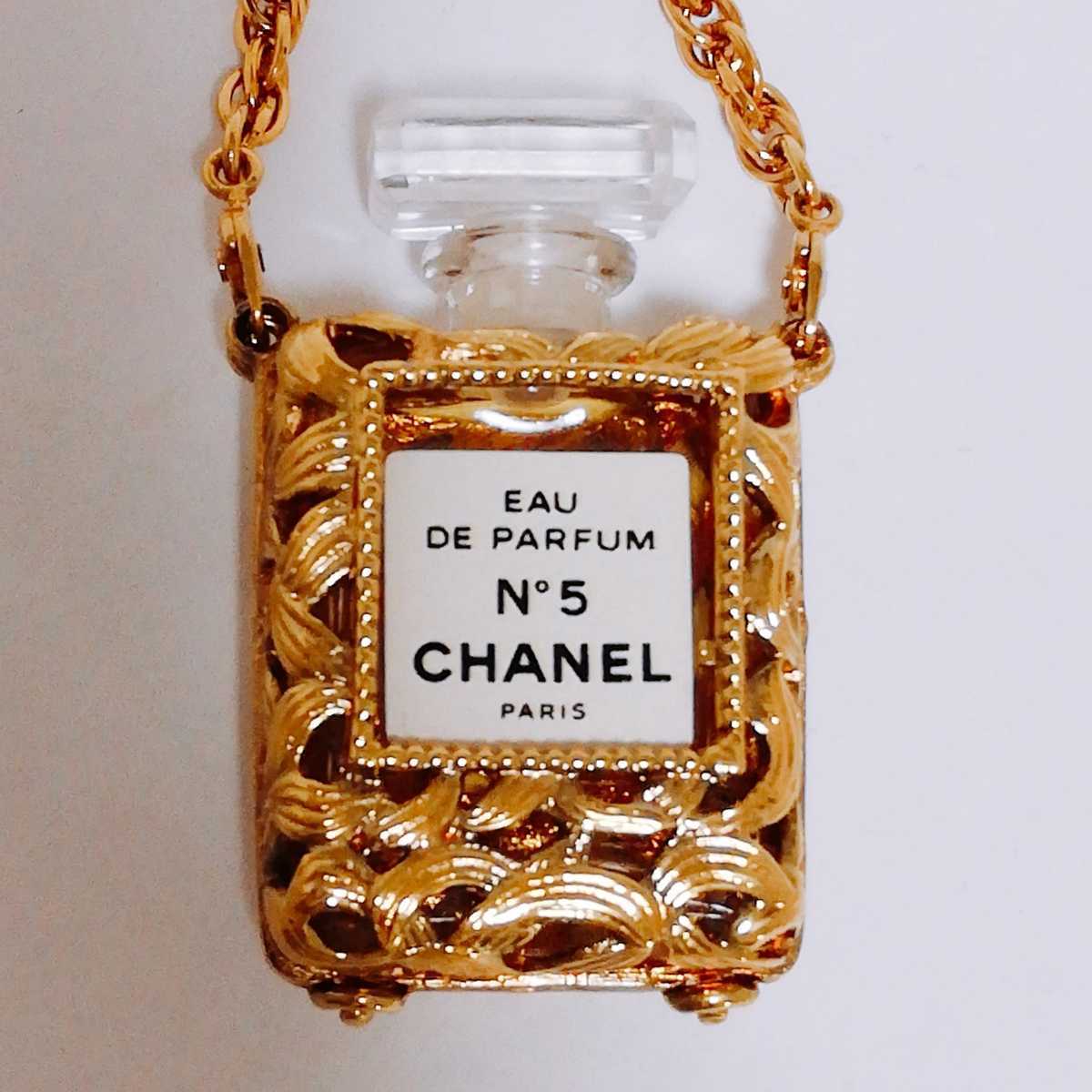 送料無料★CHANEL★シャネル NO.5 オードゥパルファム★香水ネックレス レア ヴィンテージ アクセサリー 希少 CHANEL NO.5 EDP  ペンダント