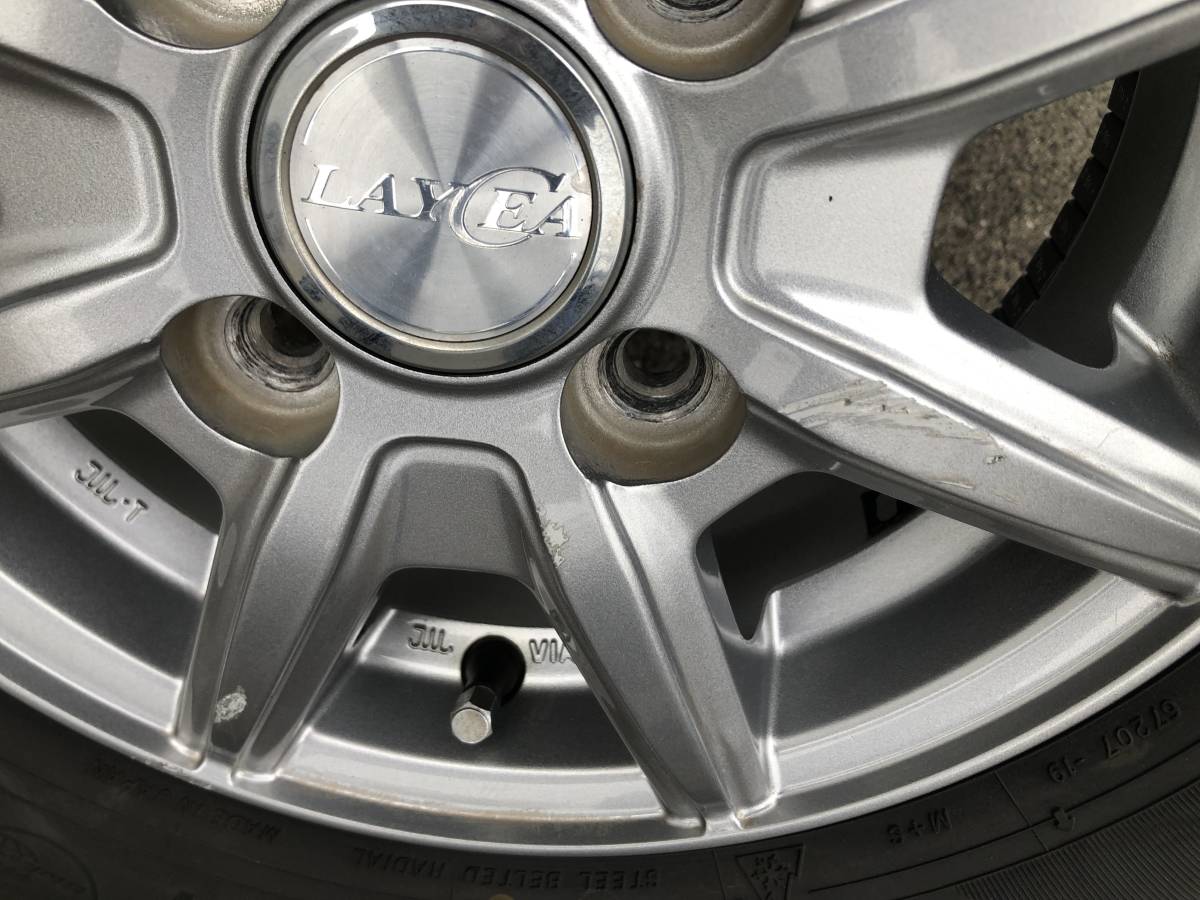 社外 LAYCEAアルミ ホイール 12 インチ スタッドレス タイヤ145/80R12