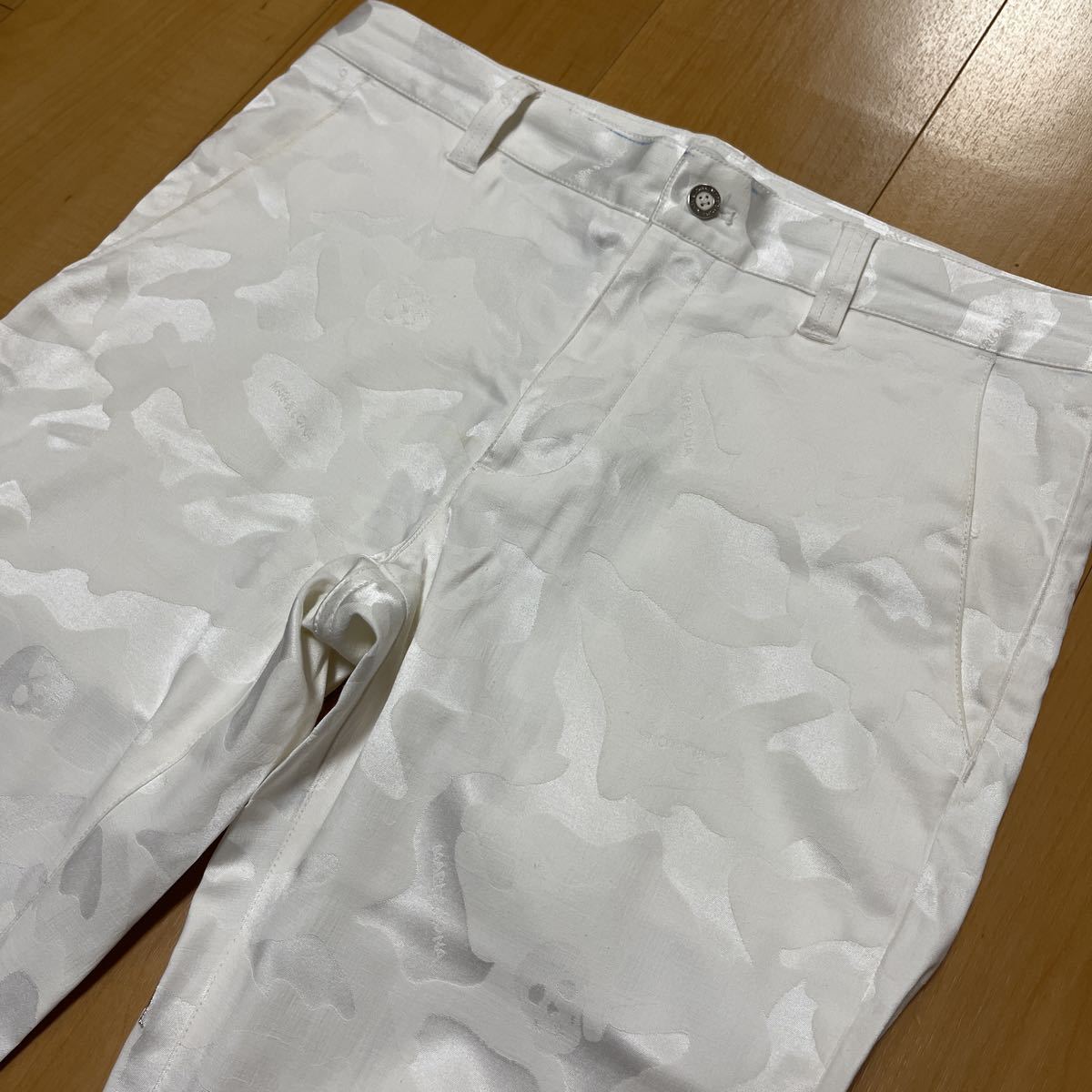 M【USED】mark&lona マーク＆ロナ 名作 迷彩 パンツ 白パン 希少サイズ