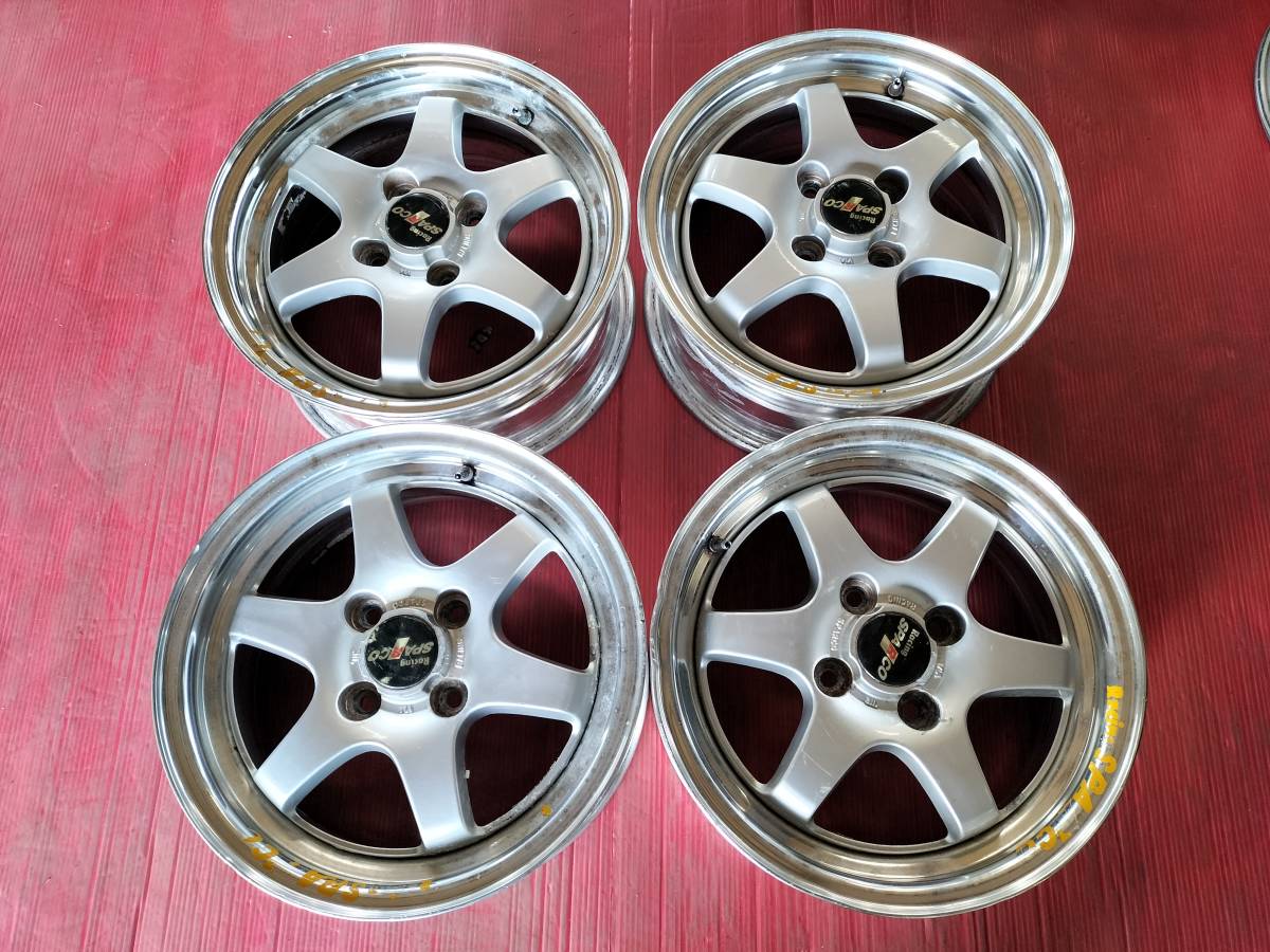 Racing SPARCO スパルコ 6J/14/4H/100 +40 ハブ径約64 キャップ付き