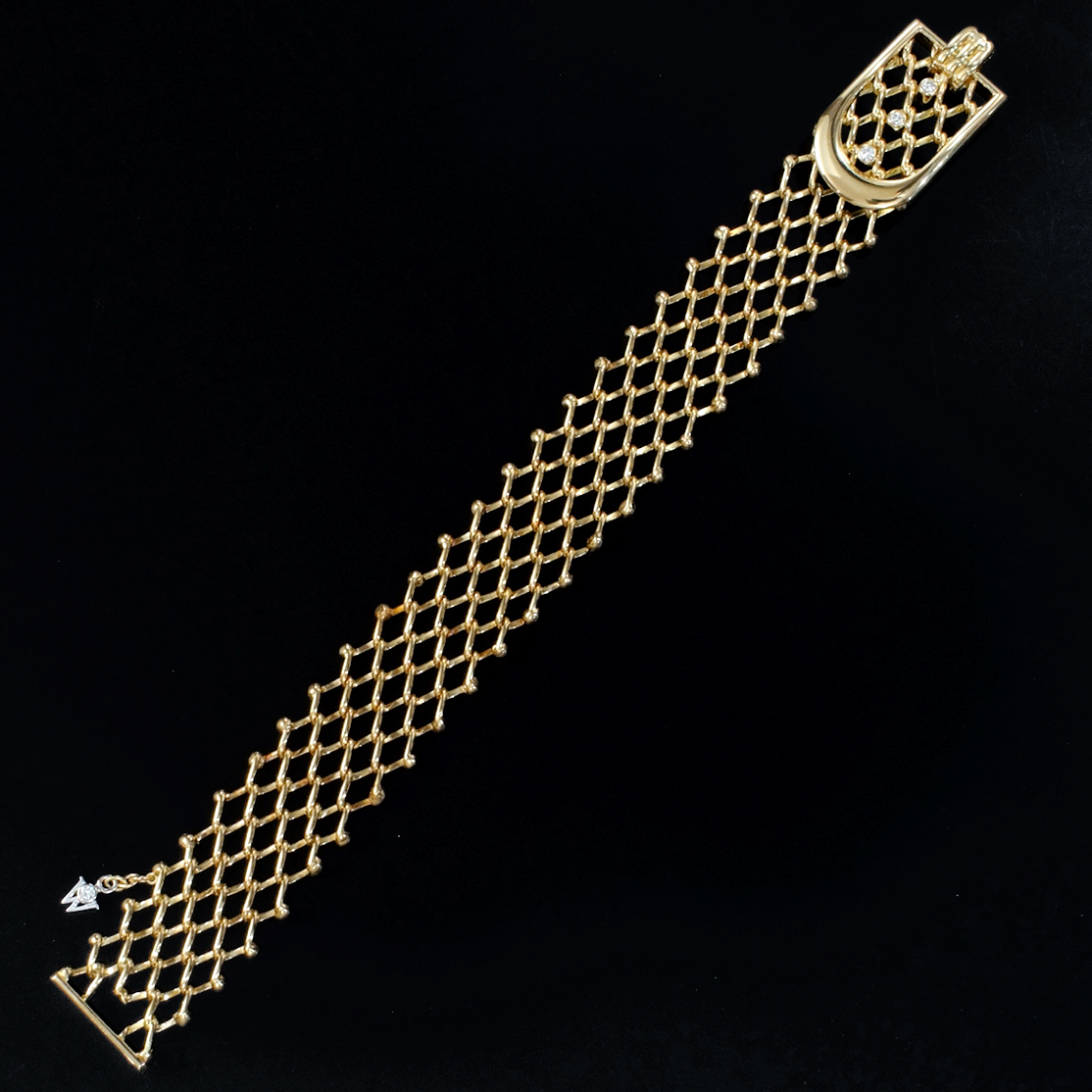 F1401[Wellendorff]we Len dollar f natural rarity diamond top class 18 pure gold Celeb liti bracele 