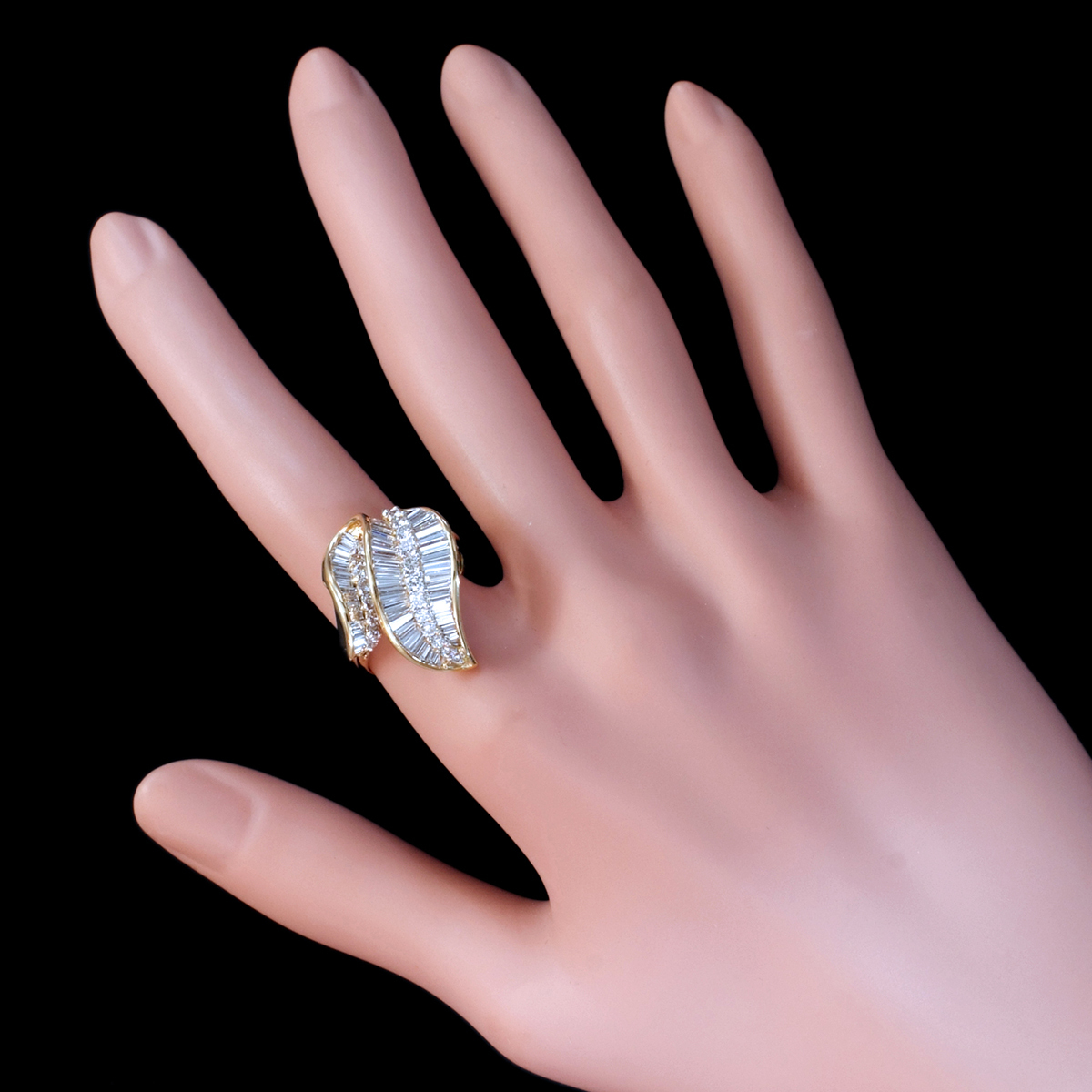 0円 ブランド品 指輪 星 デザイン ダイヤモンド プラチナ900 4月誕生石