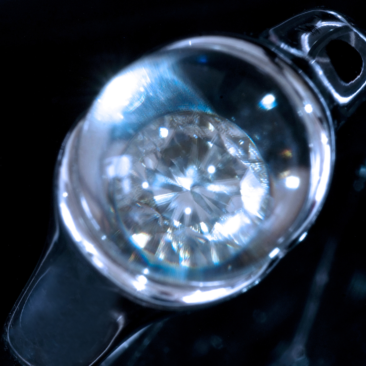 E8474【MAUBOUSSIN】モーブッサン 天然大粒絶品ダイヤモンド クォーツ１０mm 最高級18金WG無垢リング