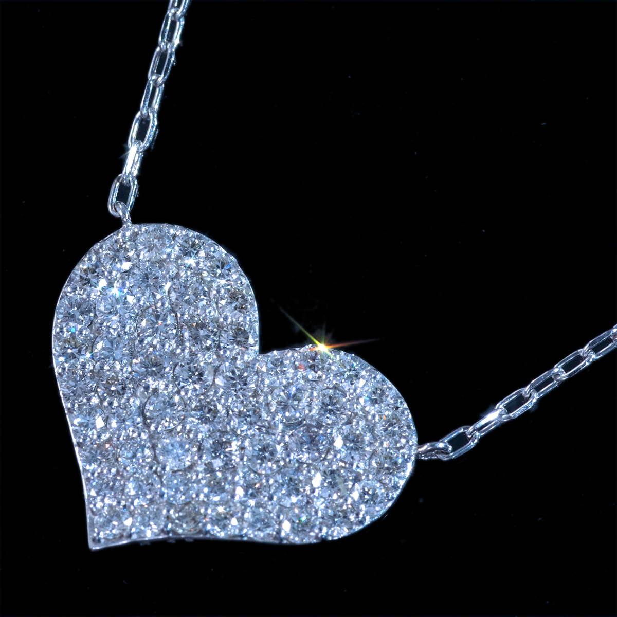 F1129【Samantha Tiara】サマンサティアラ 天然絶品ダイヤモンド０．６３ct 最高級18金WG無垢ネックレス