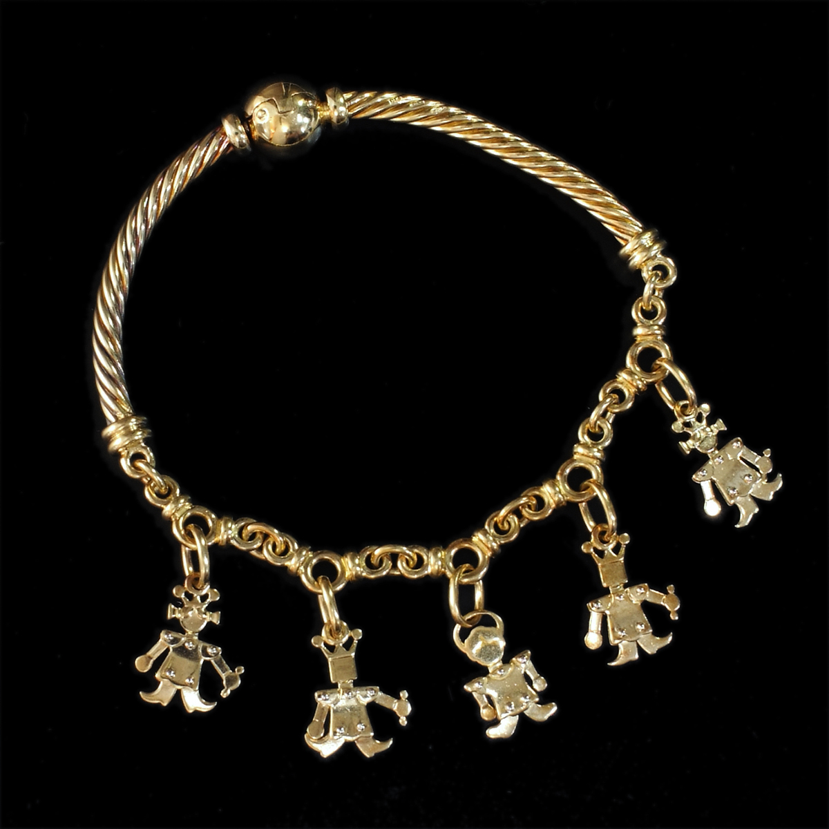 F1931 [Pomellato 1967] Pomerato Angel King Queen Finest 18 Solid Celebrity Bracelet Длина 18 см. Вес 38,2 г