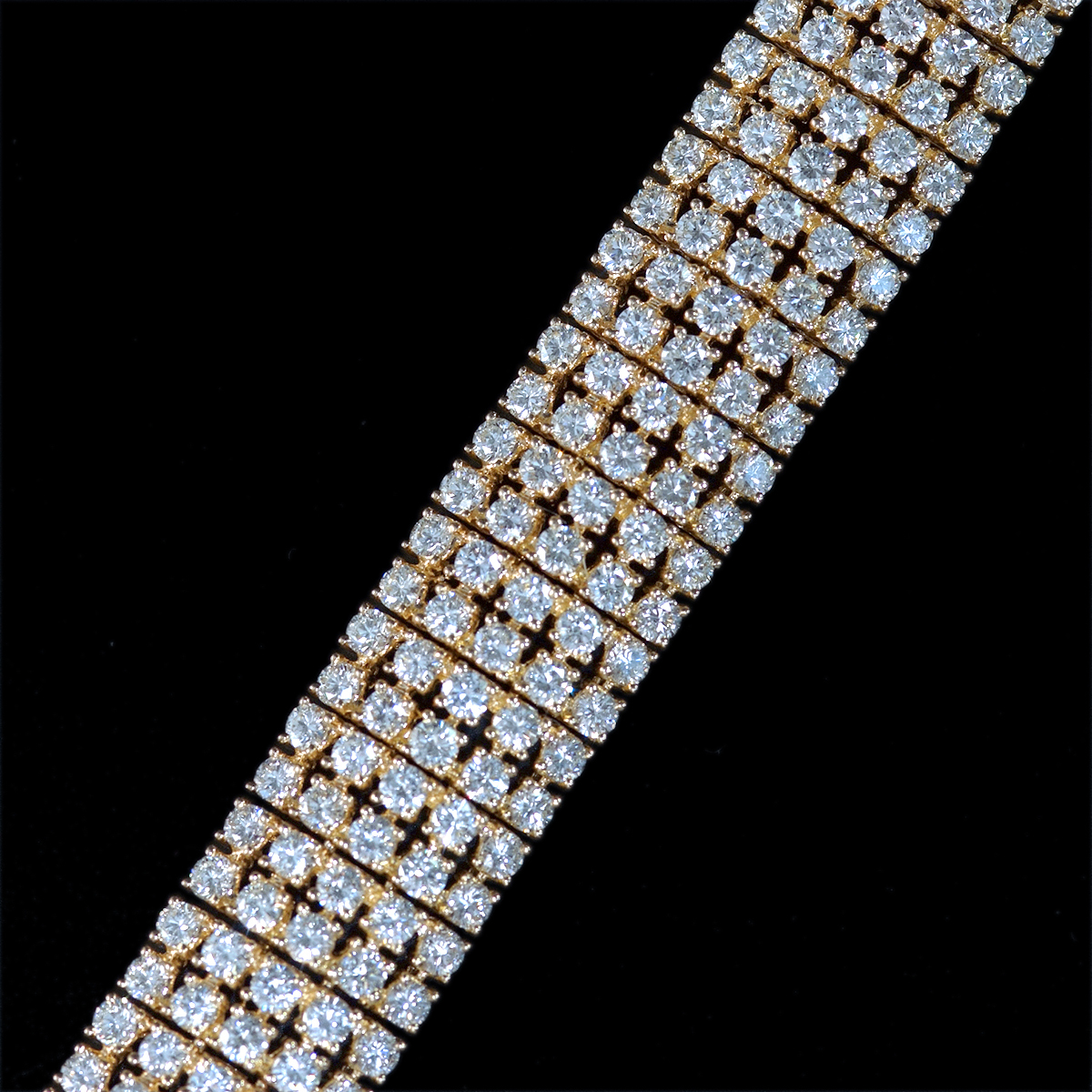 F2279【Tiffany&Co. 1837】ヤフオクでは日本一豪華なティファニーブレス 天然大粒絶品D330pcs 最高級18金無垢セレブリティブレスレット